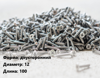 Шуруп двусторонний 12х100, шт цена от 69.3 Тг / кг, где купить, условия доставки в Шымкенте и Южно-Казахстанской области